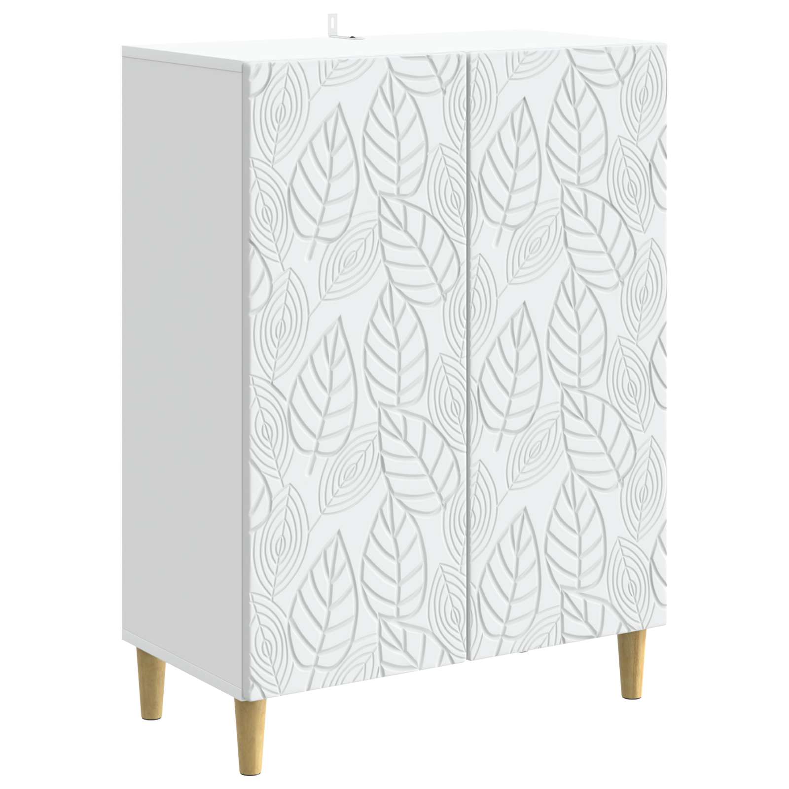 Servírovací Skříň Bílá 66 X 34,5 X 90 Cm Kompozitní Dřevo