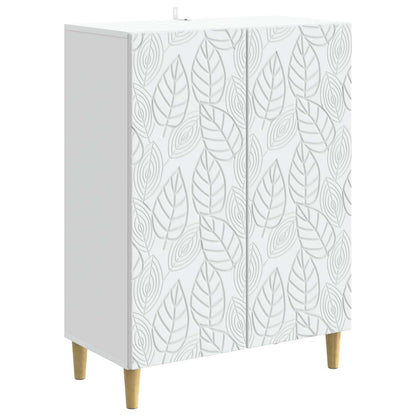Servírovací Skříň Bílá 66 X 34,5 X 90 Cm Kompozitní Dřevo