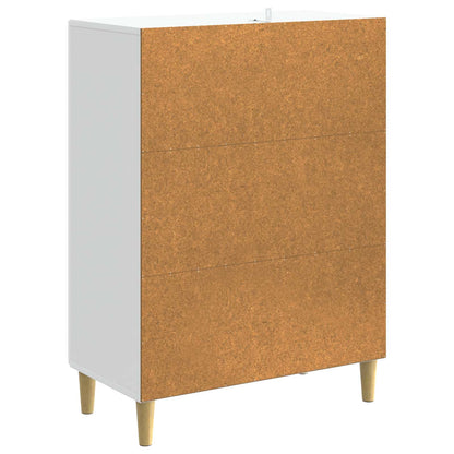 Servírovací Skříň Bílá 66 X 34,5 X 90 Cm Kompozitní Dřevo