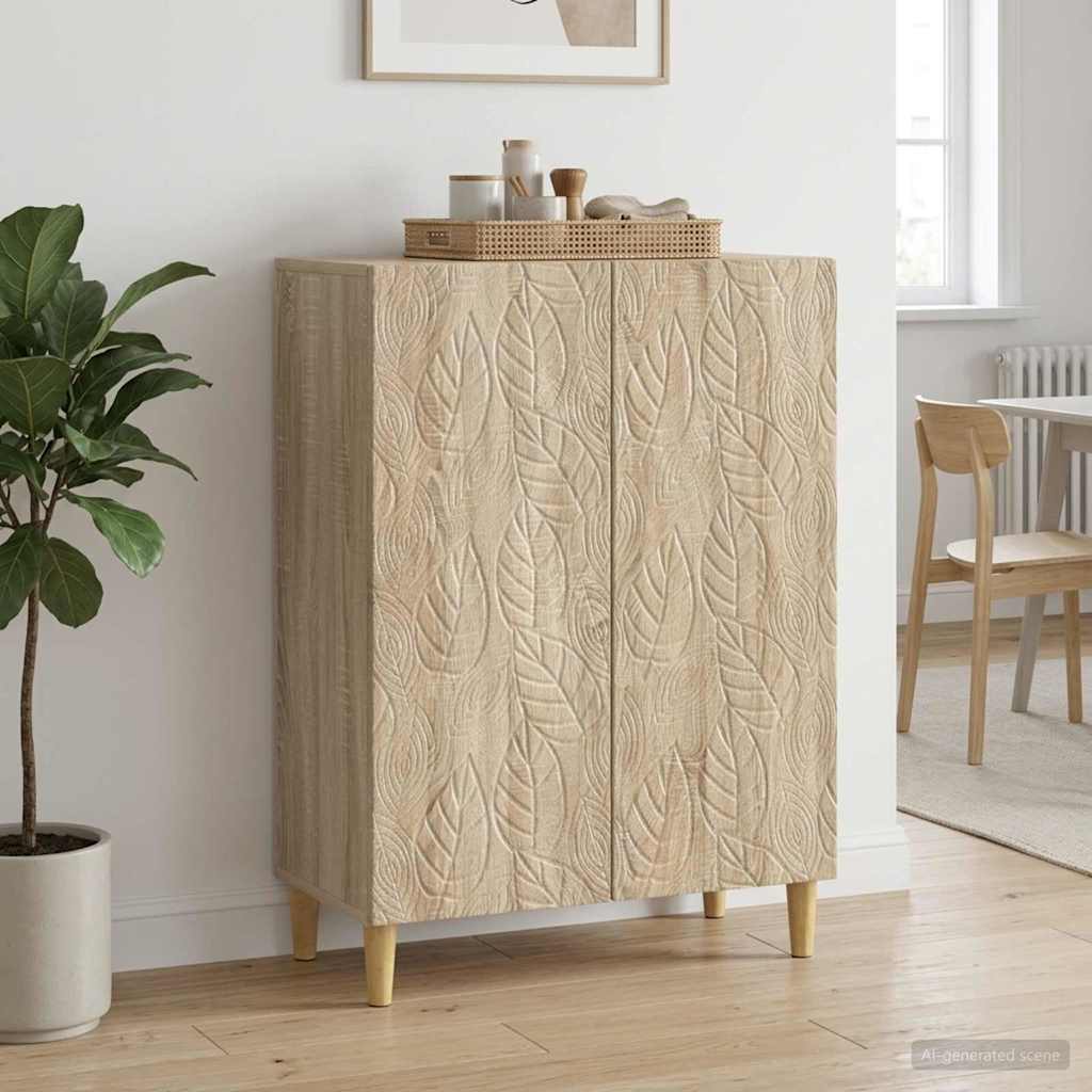 Servírovací Skříň Dub Sonoma 66 X 34,5 X 90 Cm Kompozitní Dřevo