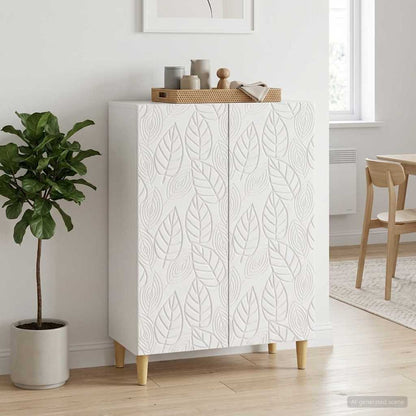 Servírovací Skříň Bílá S Vysokým Leskem 66 X 34,5 X 90 Cm