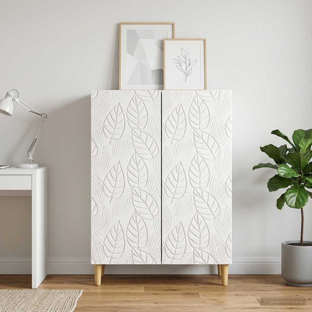 Servírovací Skříň Bílá S Vysokým Leskem 66 X 34,5 X 90 Cm