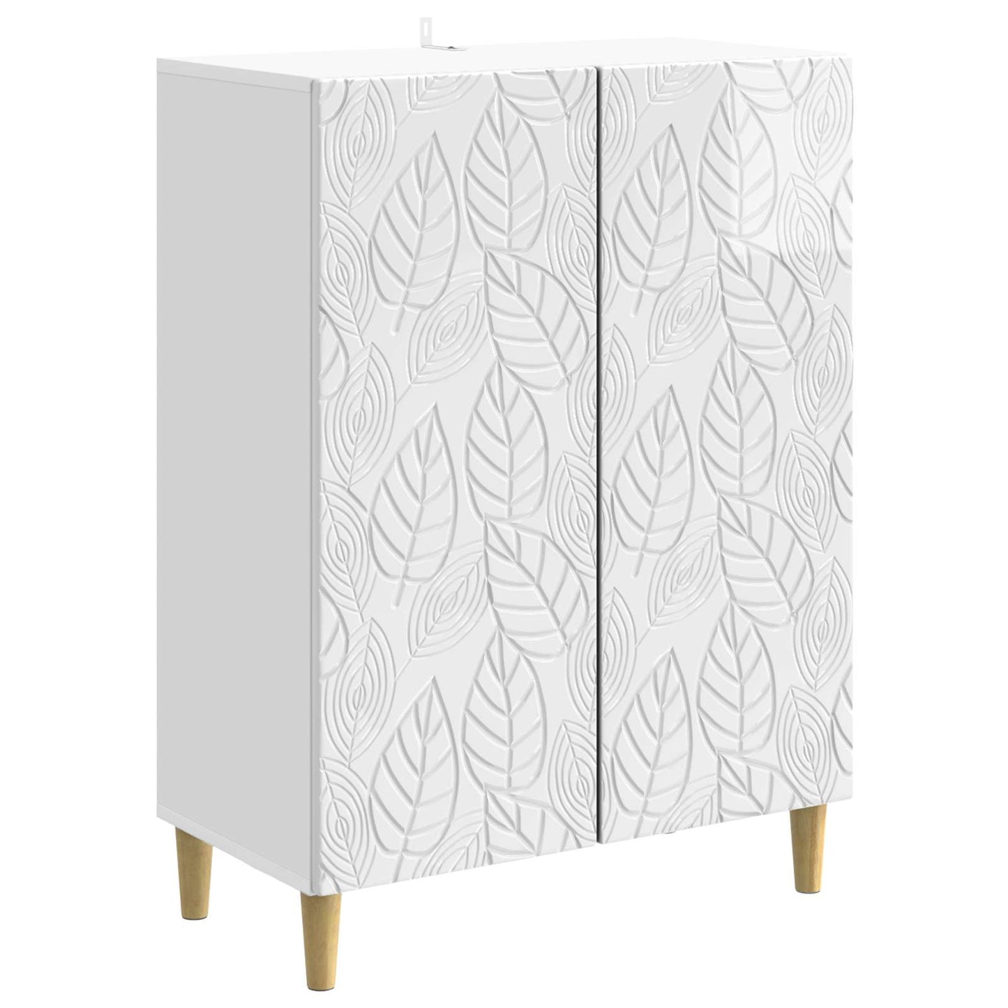 Servírovací Skříň Bílá S Vysokým Leskem 66 X 34,5 X 90 Cm