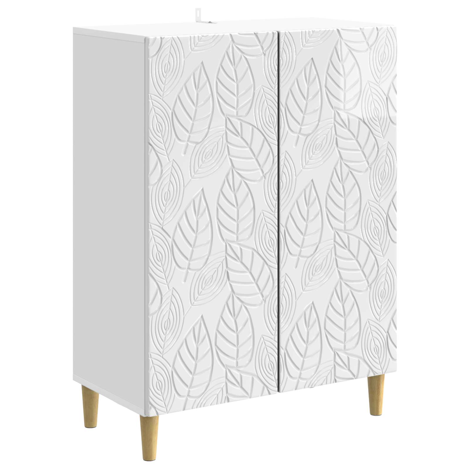 Servírovací Skříň Bílá S Vysokým Leskem 66 X 34,5 X 90 Cm