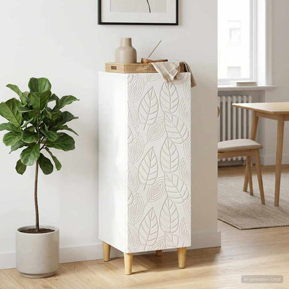 Servírovací Skříň Bílá 33 X 34,5 X 90 Cm Kompozitní Dřevo