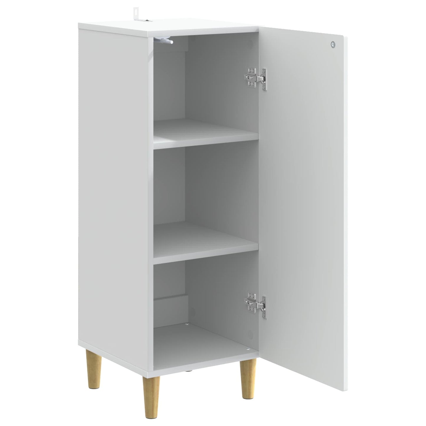 Servírovací Skříň Bílá 33 X 34,5 X 90 Cm Kompozitní Dřevo