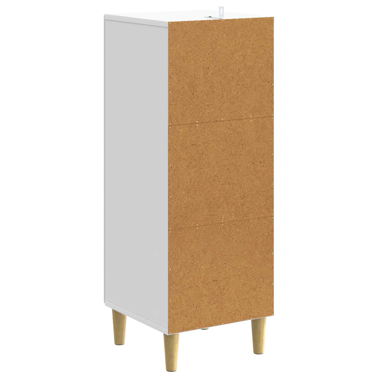 Servírovací Skříň Bílá 33 X 34,5 X 90 Cm Kompozitní Dřevo
