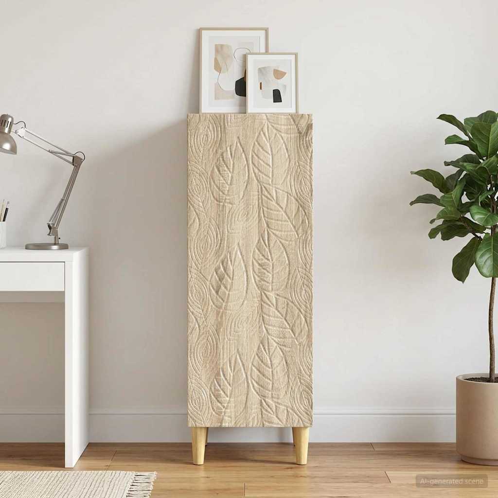 Servírovací Skříň Dub Sonoma 33 X 34,5 X 90 Cm Kompozitní Dřevo
