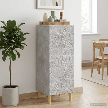 Servírovací Skříň Betonově Šedá 33 X 34,5 X 90 Cm