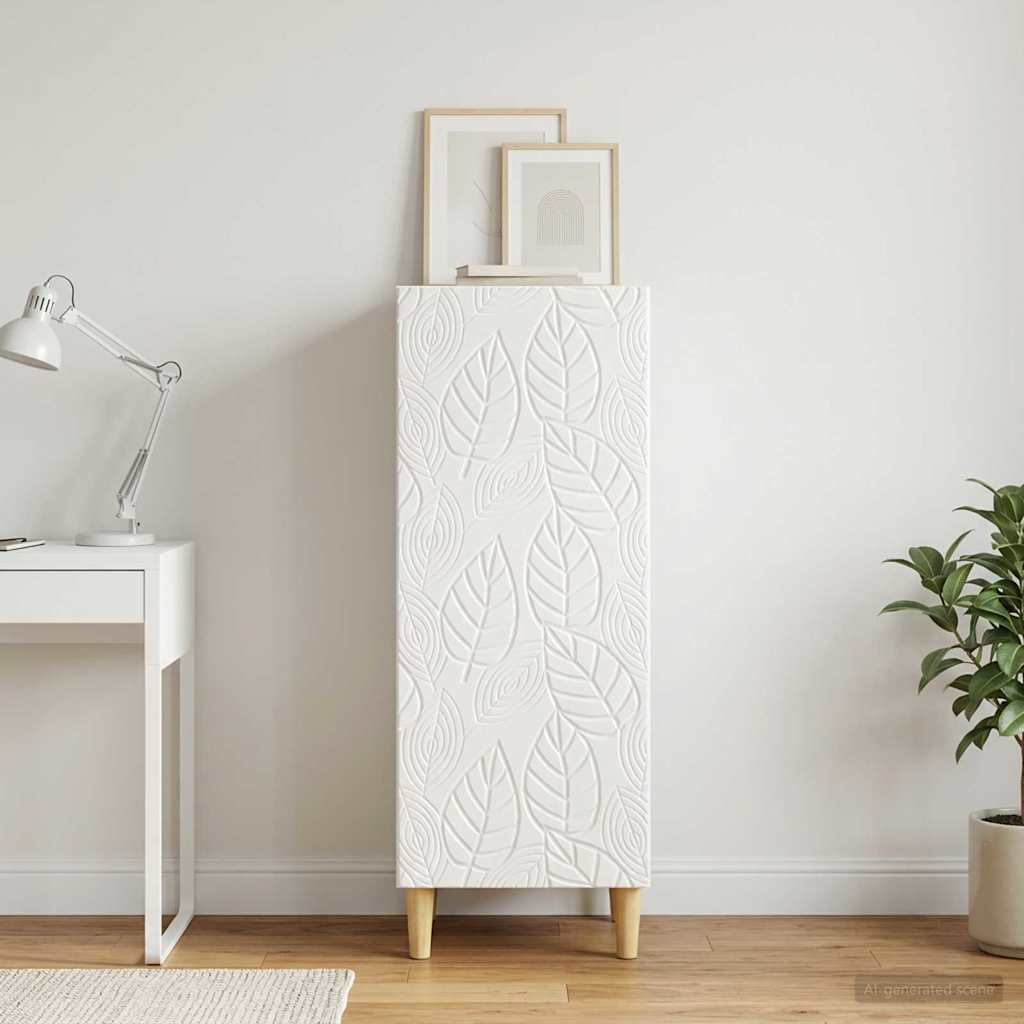 Servírovací Skříň Bílá S Vysokým Leskem 33 X 34,5 X 90 Cm