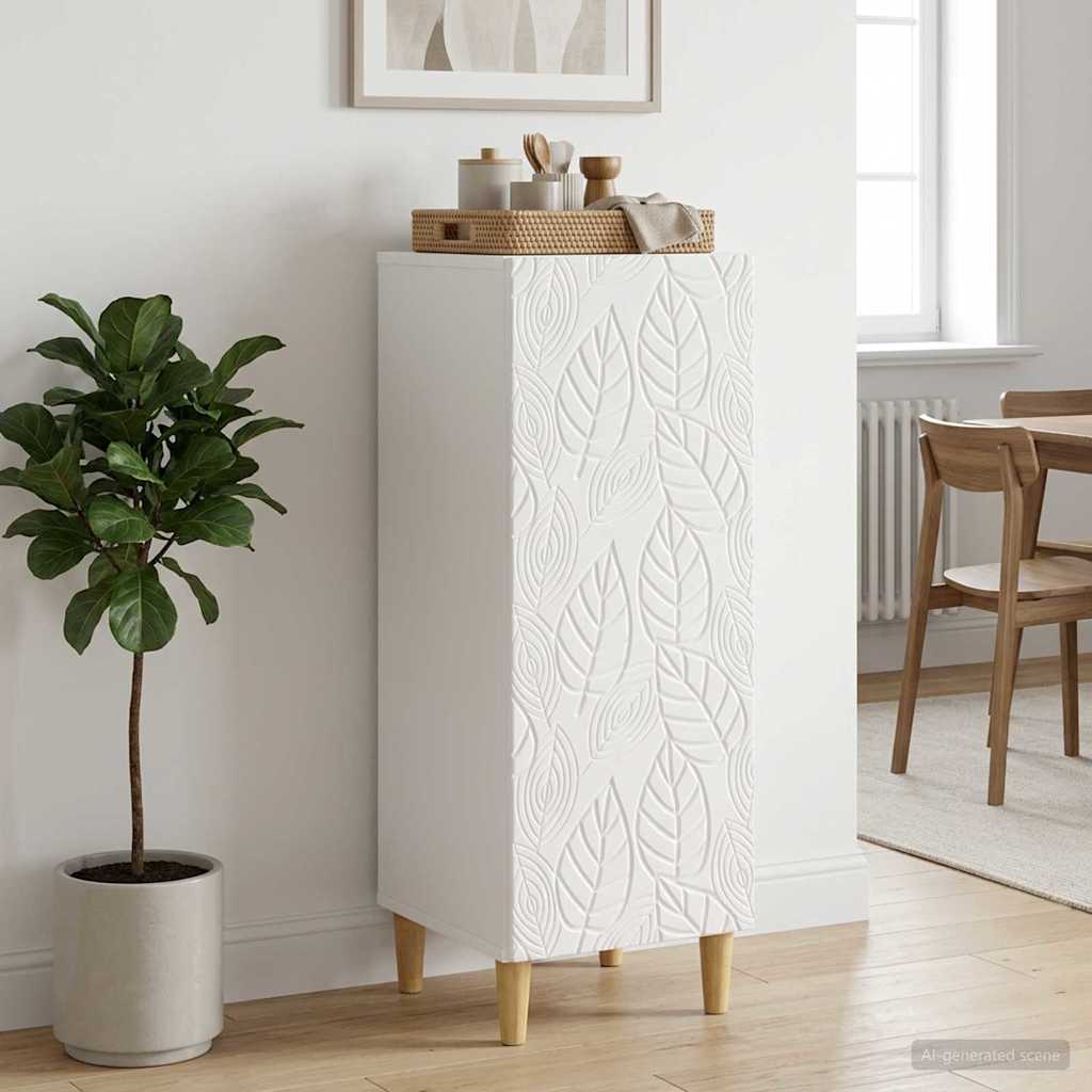 Servírovací Skříň Bílá S Vysokým Leskem 33 X 34,5 X 90 Cm