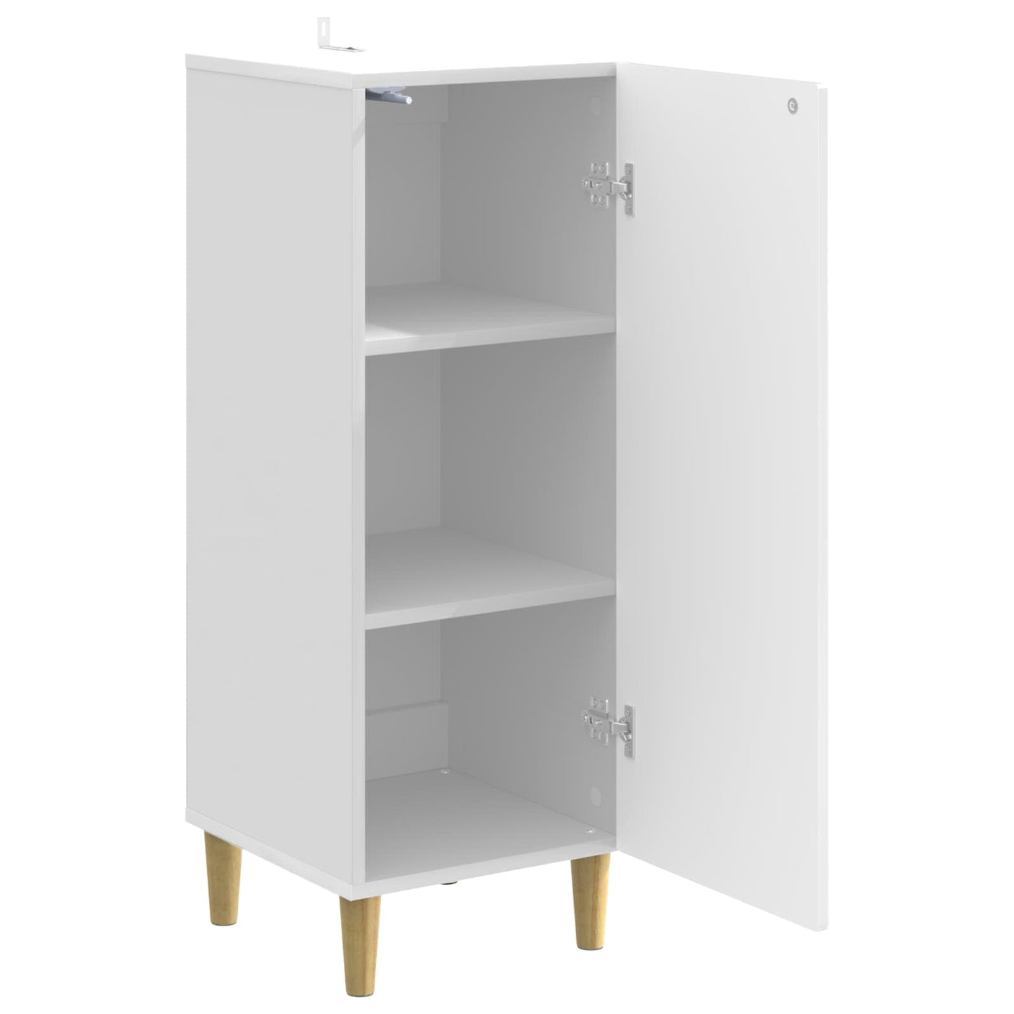 Servírovací Skříň Bílá S Vysokým Leskem 33 X 34,5 X 90 Cm