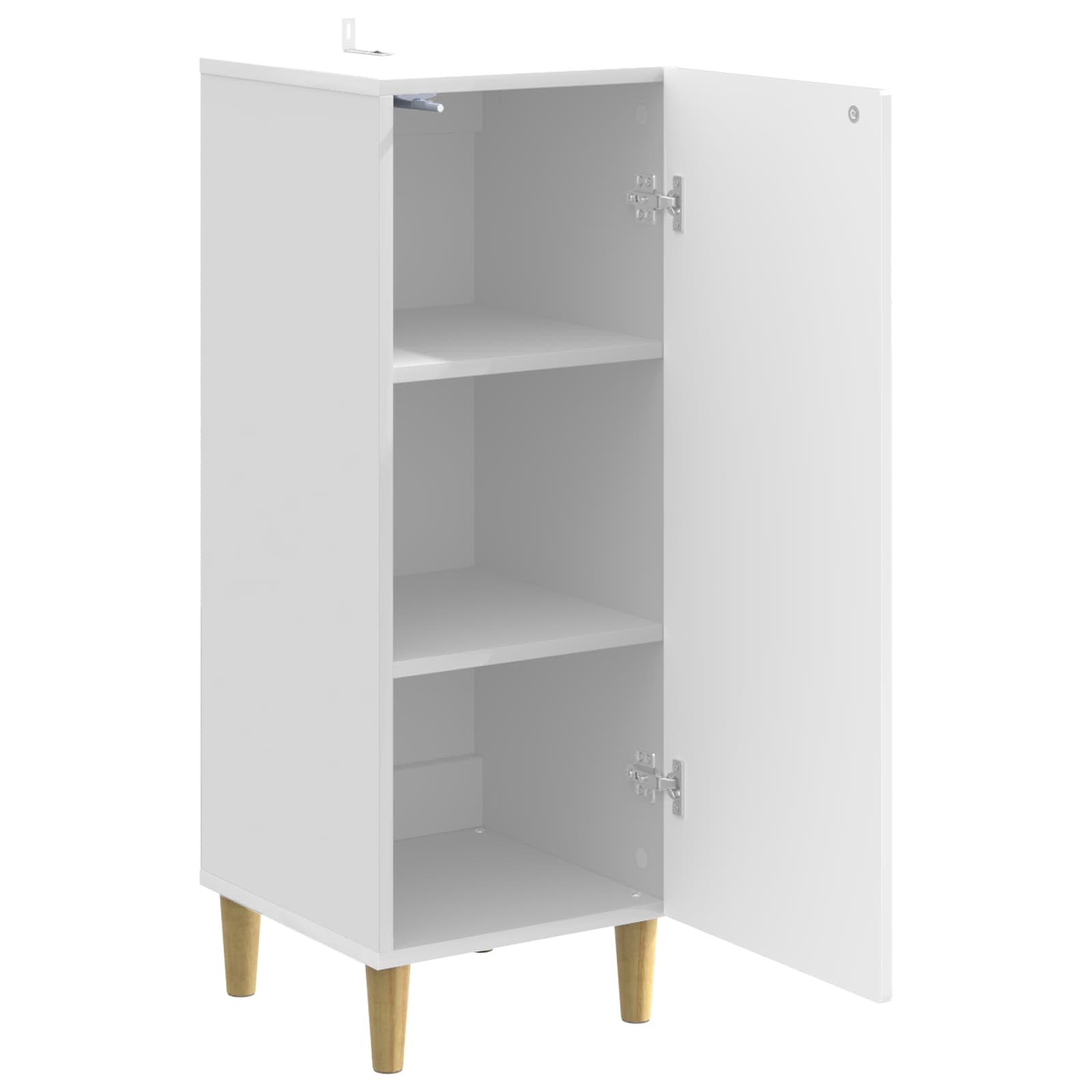 Servírovací Skříň Bílá S Vysokým Leskem 33 X 34,5 X 90 Cm