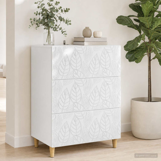 Skříň Se Zásuvkami Bílá 66 X 34,5 X 90 Cm Kompozitní Dřevo