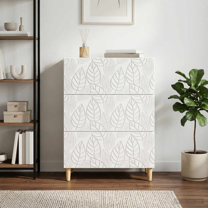 Skříň Se Zásuvkami Bílá S Vysokým Leskem 66 X 34,5 X 90 Cm