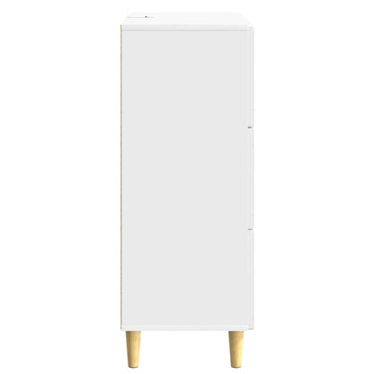 Skříň Se Zásuvkami Bílá S Vysokým Leskem 66 X 34,5 X 90 Cm