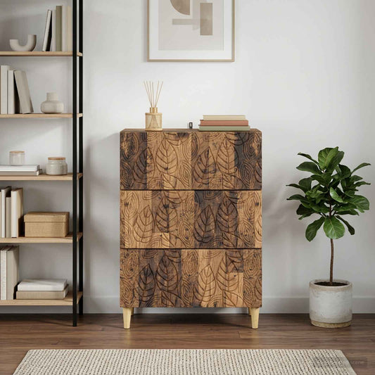 Skříň Se Zásuvkami Staré Dřevo 66 X 34,5 X 90 Cm