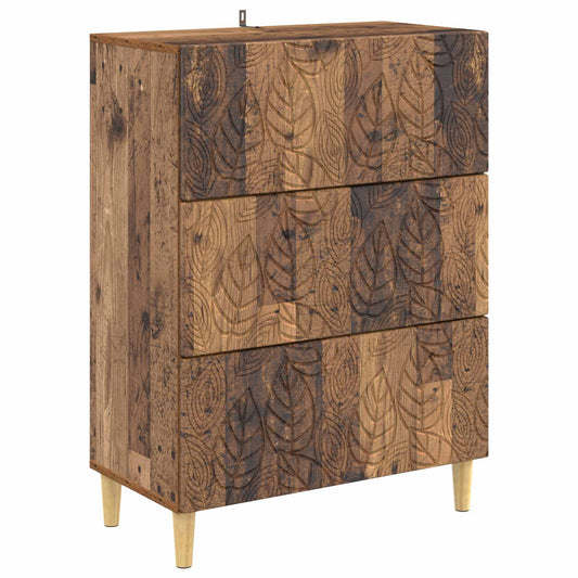 Skříň Se Zásuvkami Staré Dřevo 66 X 34,5 X 90 Cm