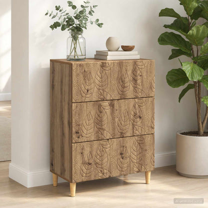 Skříň Se Zásuvkami 66 X 34,5 X 90 Cm Kompozitní Dřevo