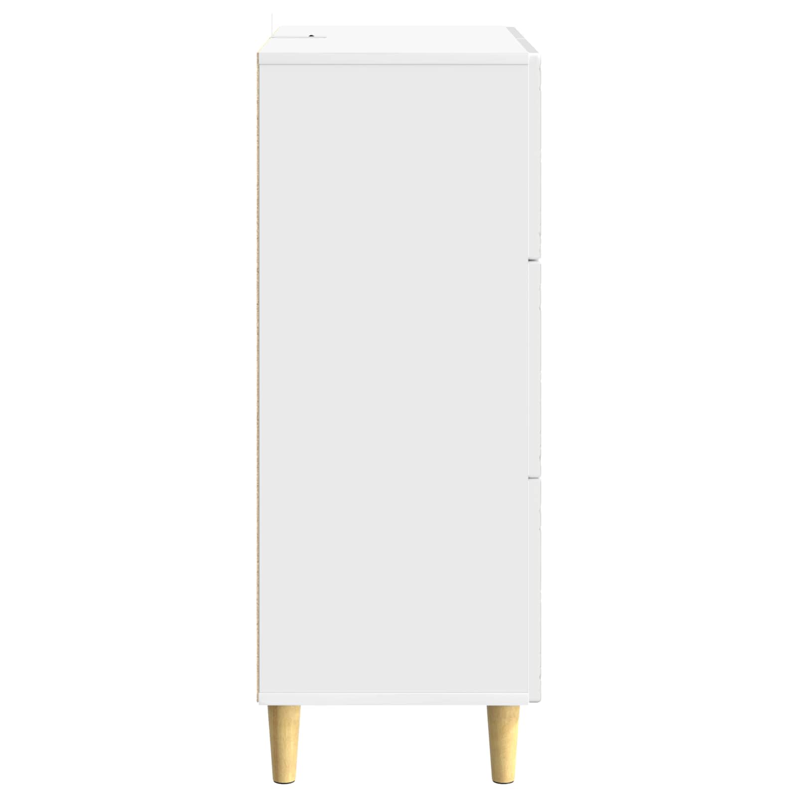 Skříň Se Zásuvkami Bílá S Vysokým Leskem 33 X 34,5 X 90 Cm