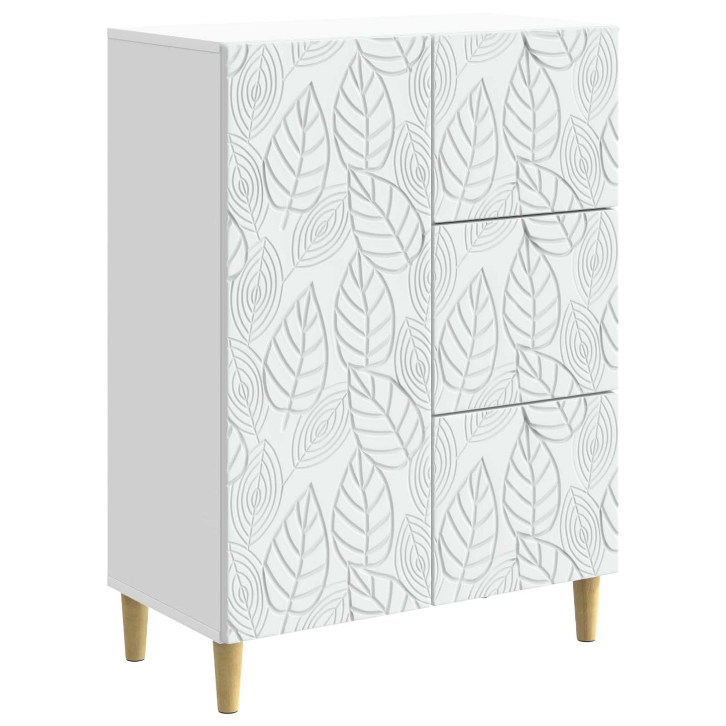 Servírovací Skříň Bílá 66 X 34,5 X 90 Cm Kompozitní Dřevo