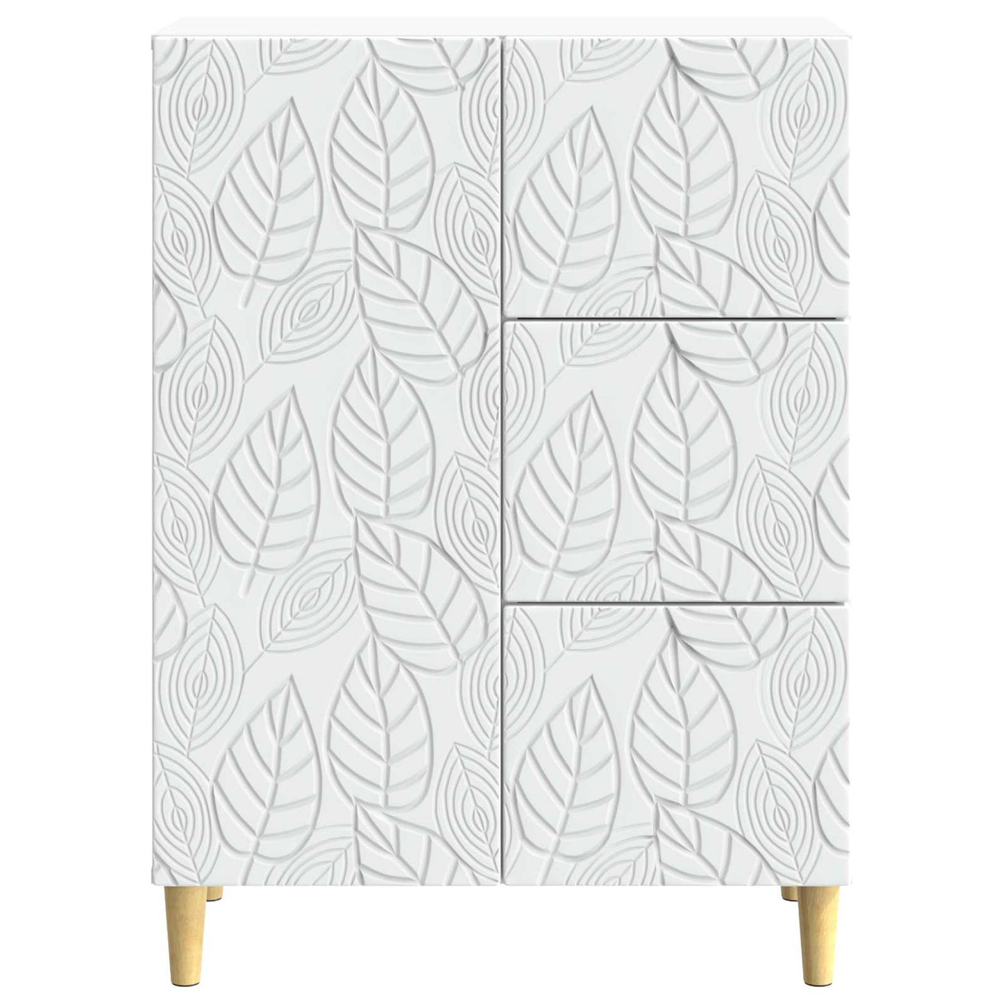 Servírovací Skříň Bílá 66 X 34,5 X 90 Cm Kompozitní Dřevo