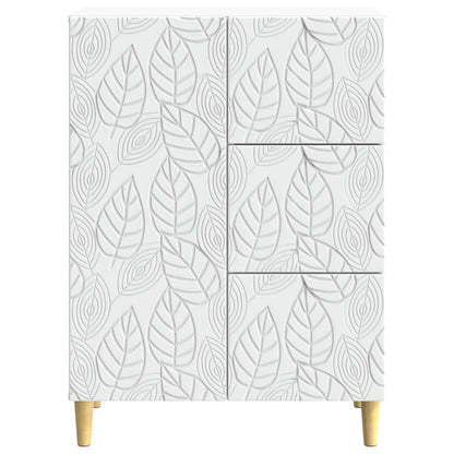 Servírovací Skříň Bílá 66 X 34,5 X 90 Cm Kompozitní Dřevo