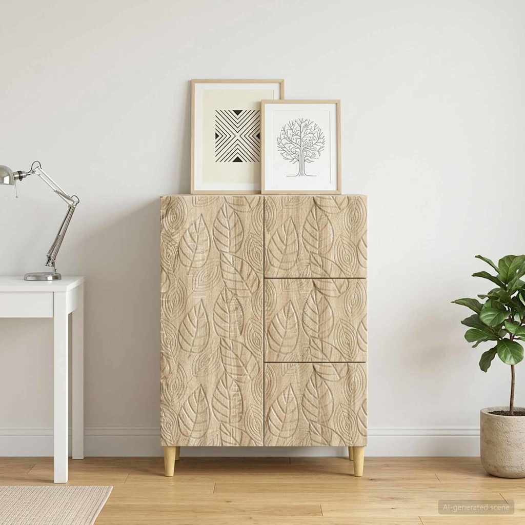 Servírovací Skříň Dub Sonoma 66 X 34,5 X 90 Cm Kompozitní Dřevo