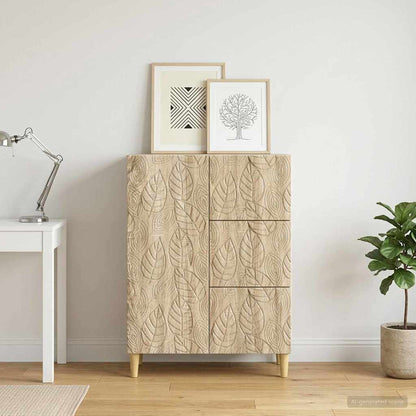 Servírovací Skříň Dub Sonoma 66 X 34,5 X 90 Cm Kompozitní Dřevo