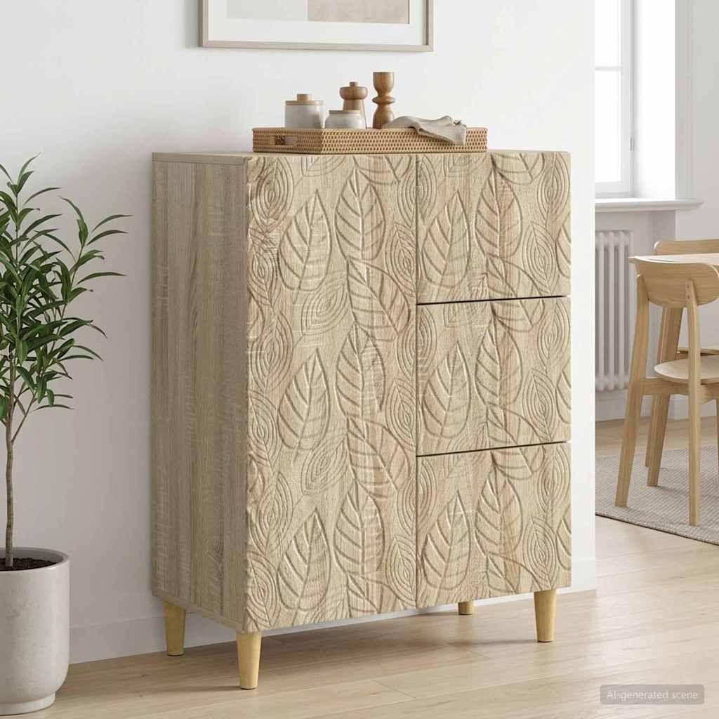 Servírovací Skříň Dub Sonoma 66 X 34,5 X 90 Cm Kompozitní Dřevo