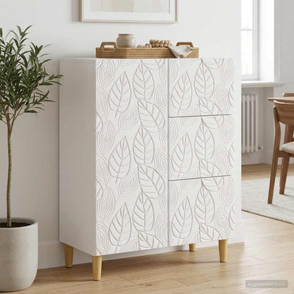Servírovací Skříň Bílá S Vysokým Leskem 66 X 34,5 X 90 Cm