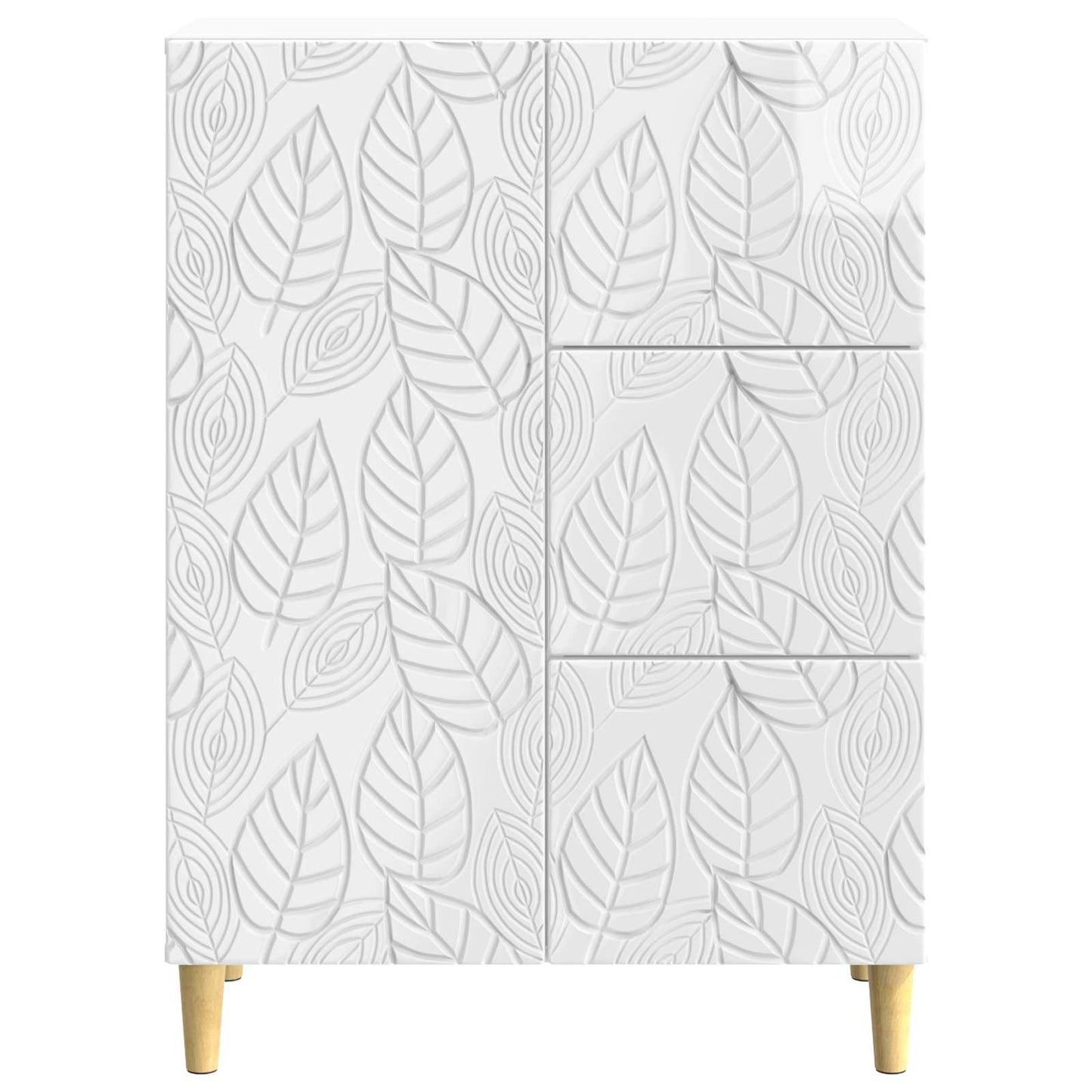 Servírovací Skříň Bílá S Vysokým Leskem 66 X 34,5 X 90 Cm