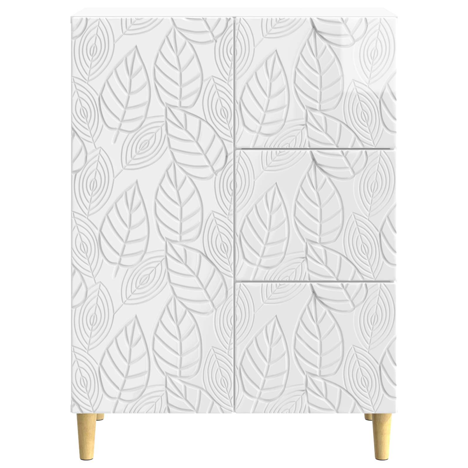Servírovací Skříň Bílá S Vysokým Leskem 66 X 34,5 X 90 Cm