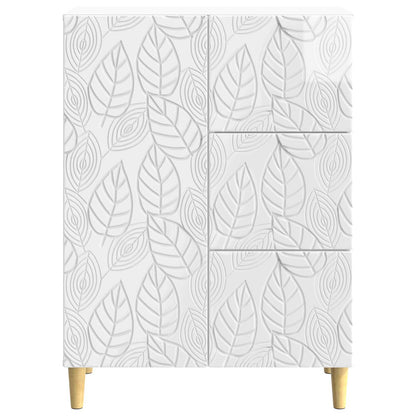 Servírovací Skříň Bílá S Vysokým Leskem 66 X 34,5 X 90 Cm