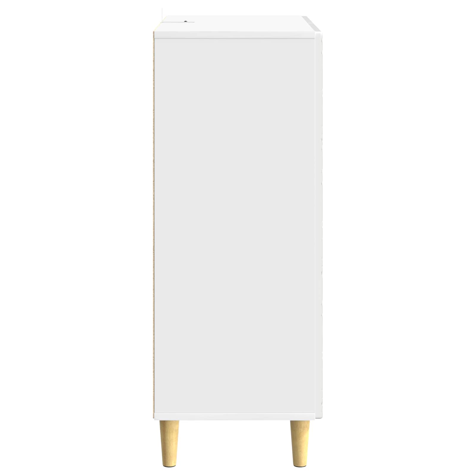 Servírovací Skříň Bílá S Vysokým Leskem 66 X 34,5 X 90 Cm
