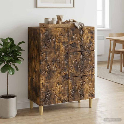 Servírovací Skříň Kouřový Dub 66 X 34,5 X 90 Cm