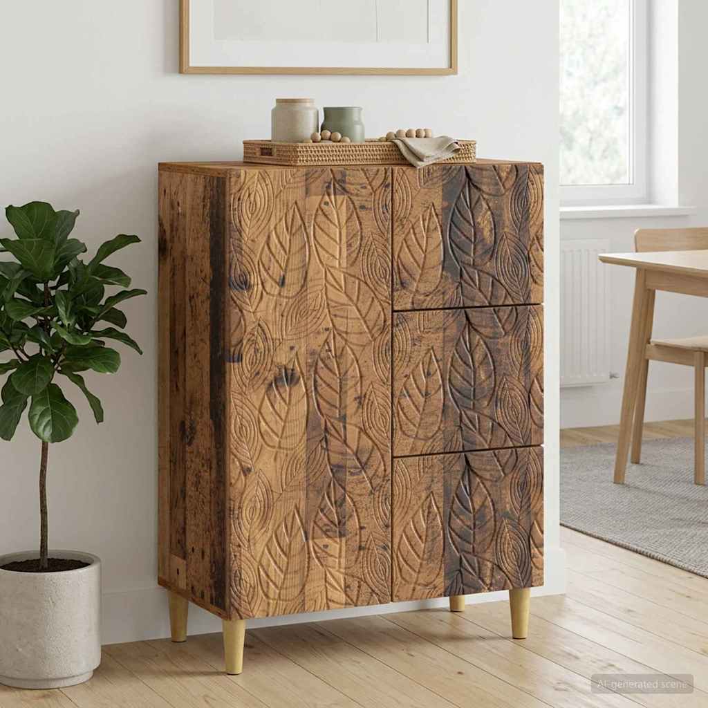 Servírovací Skříň Staré Dřevo 66 X 34,5 X 90 Cm