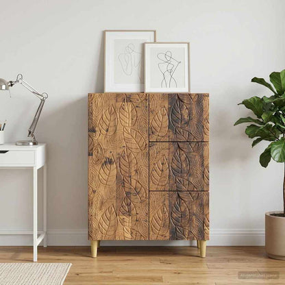 Servírovací Skříň Staré Dřevo 66 X 34,5 X 90 Cm