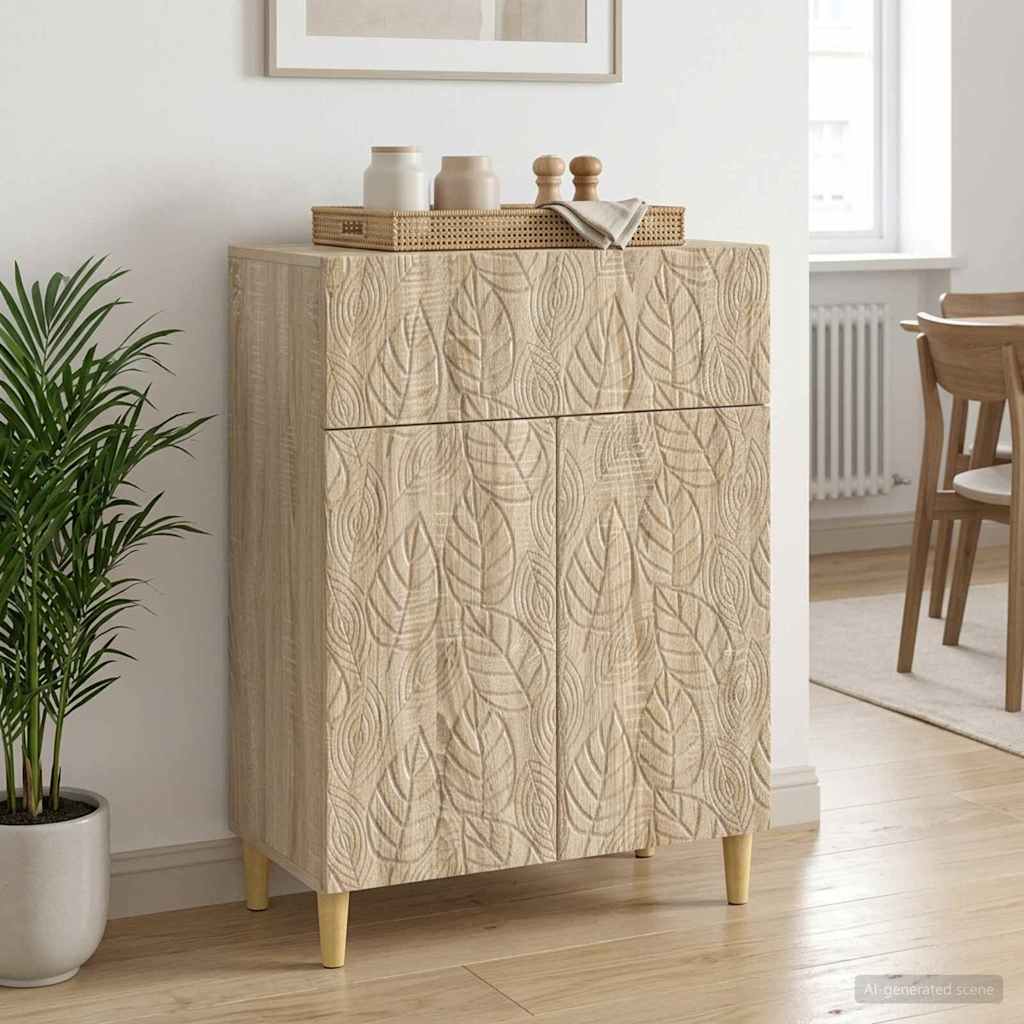 Servírovací Skříň Dub Sonoma 66 X 34,5 X 90 Cm Kompozitní Dřevo