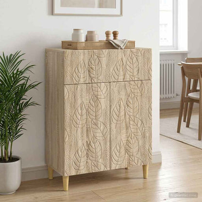 Servírovací Skříň Dub Sonoma 66 X 34,5 X 90 Cm Kompozitní Dřevo