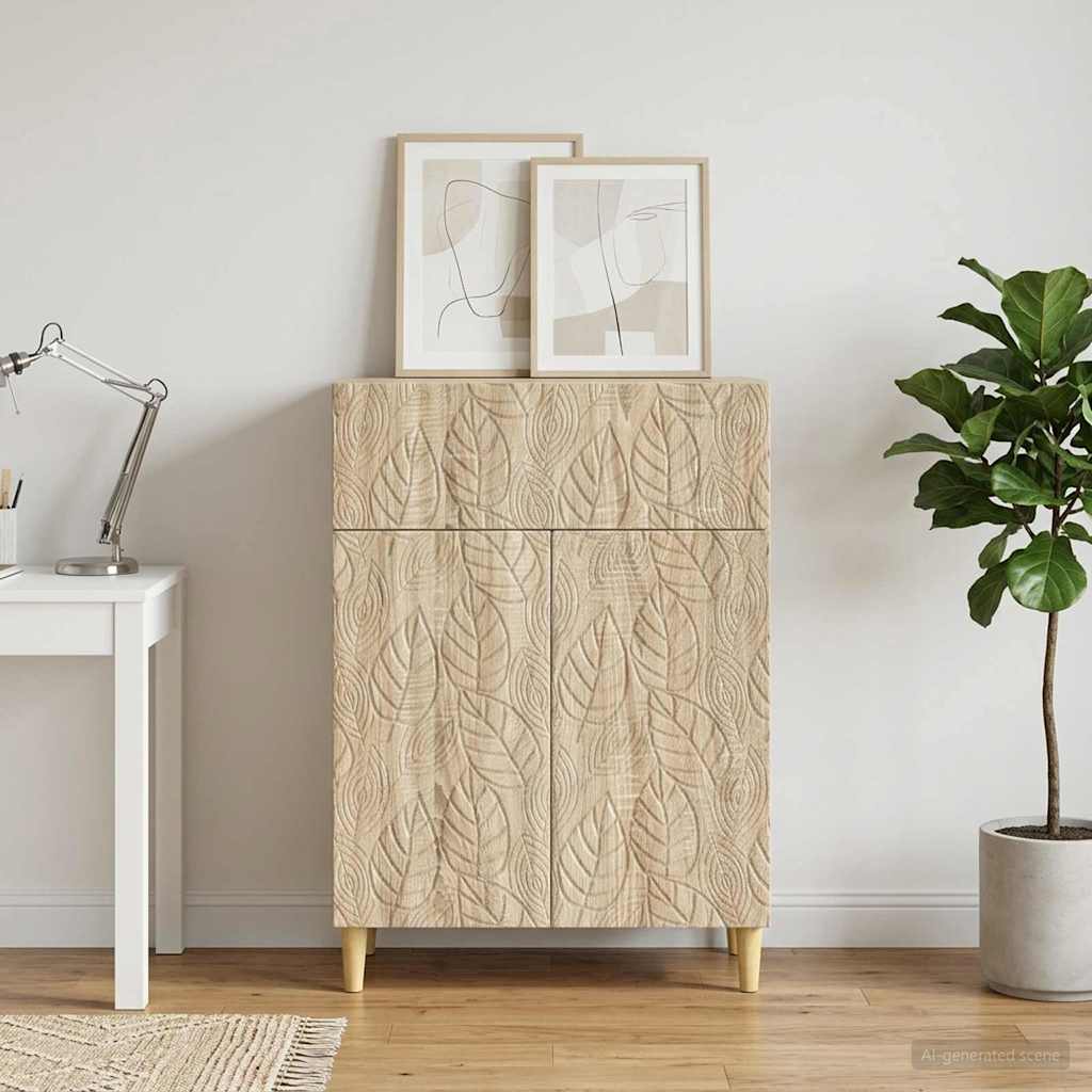 Servírovací Skříň Dub Sonoma 66 X 34,5 X 90 Cm Kompozitní Dřevo