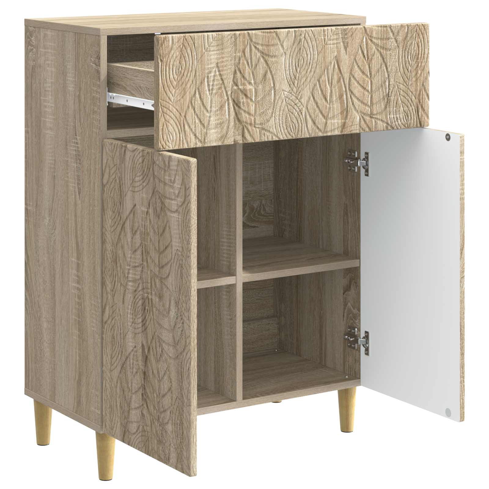 Servírovací Skříň Dub Sonoma 66 X 34,5 X 90 Cm Kompozitní Dřevo