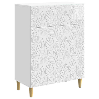 Servírovací Skříň Bílá S Vysokým Leskem 66 X 34,5 X 90 Cm