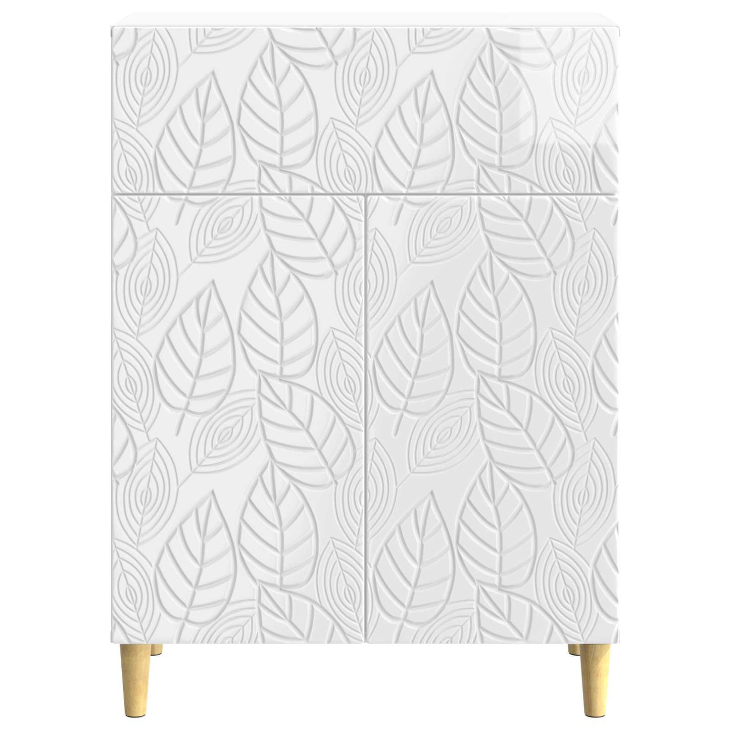 Servírovací Skříň Bílá S Vysokým Leskem 66 X 34,5 X 90 Cm