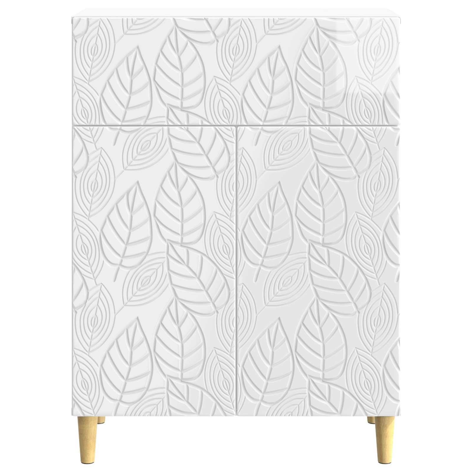 Servírovací Skříň Bílá S Vysokým Leskem 66 X 34,5 X 90 Cm
