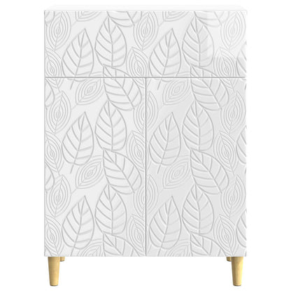 Servírovací Skříň Bílá S Vysokým Leskem 66 X 34,5 X 90 Cm