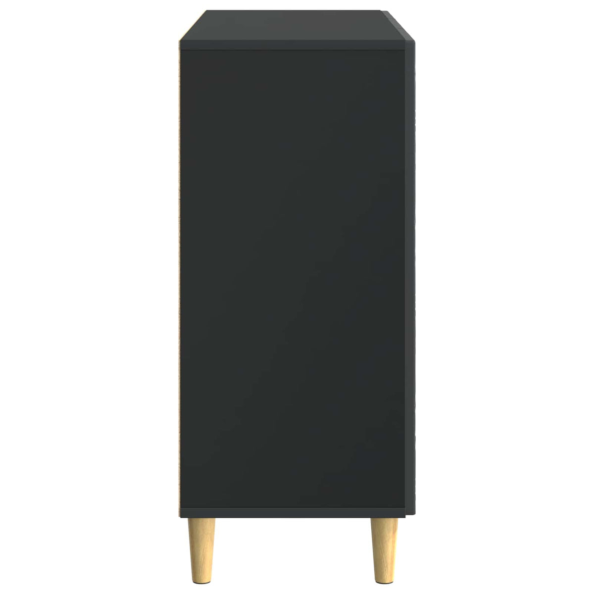Servírovací Skříň Černá 89 X 34,5 X 80 Cm Kompozitní Dřevo
