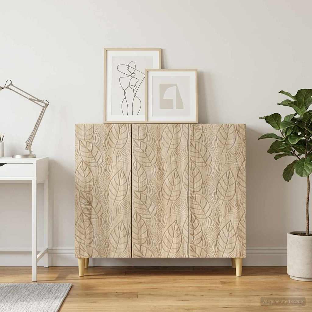 Servírovací Skříň Dub Sonoma 89 X 34,5 X 80 Cm Kompozitní Dřevo