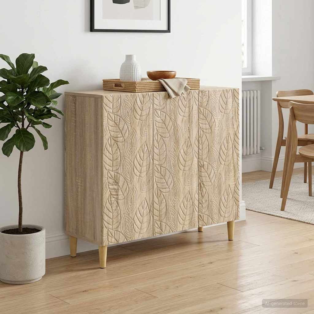 Servírovací Skříň Dub Sonoma 89 X 34,5 X 80 Cm Kompozitní Dřevo