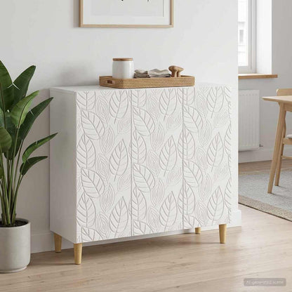 Servírovací Skříň Bílá S Vysokým Leskem 89 X 34,5 X 80 Cm
